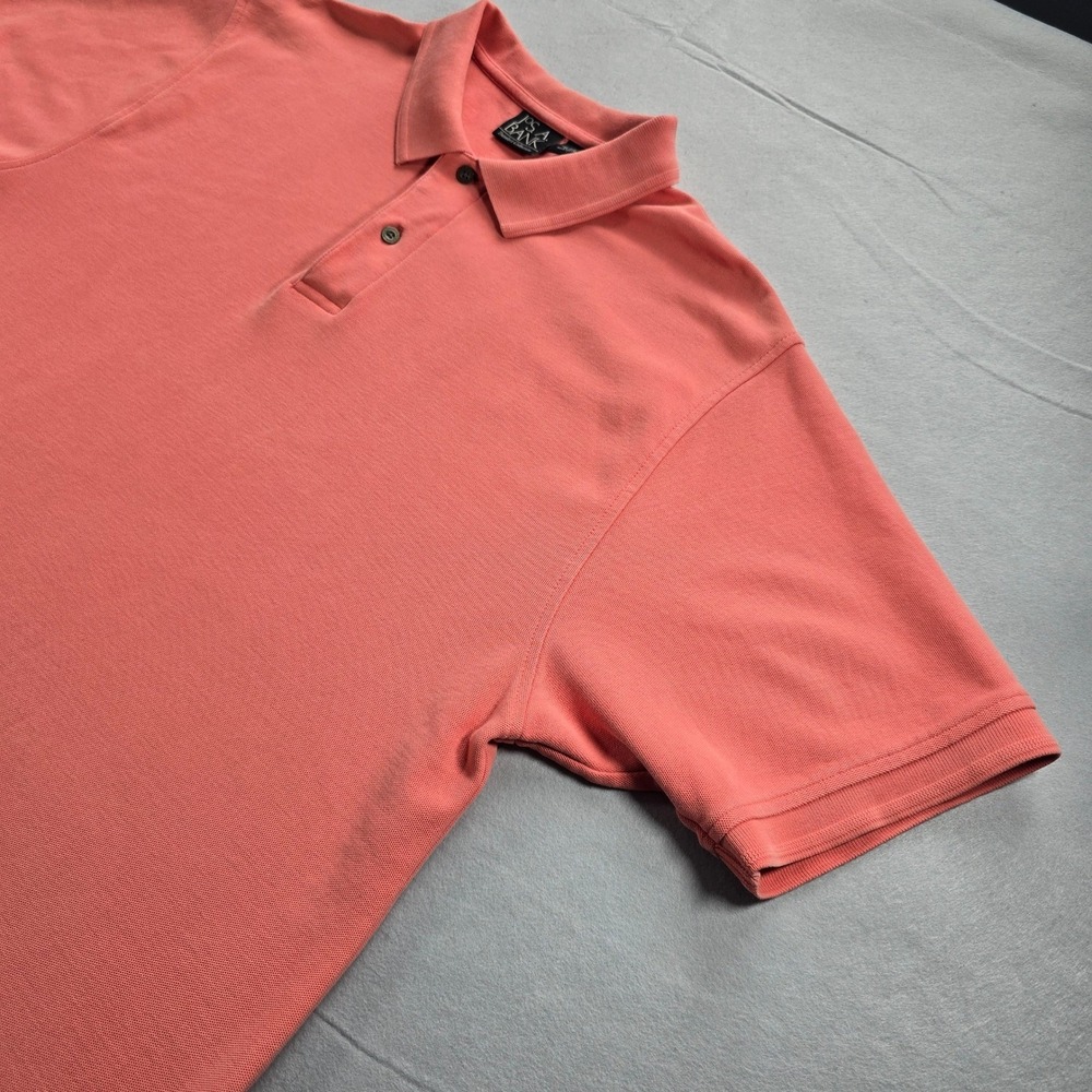 Jos A Bank Travelers Collection Mens XXL Coral Pink Cotton Pique Polo Shirt - Picture 3 of 6